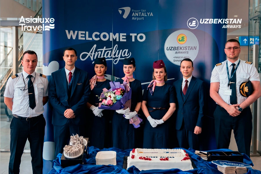 Asialuxe Travel and Uzbekistan Airways Operate the First-Ever Direct Flight from Samarkand to Antalya